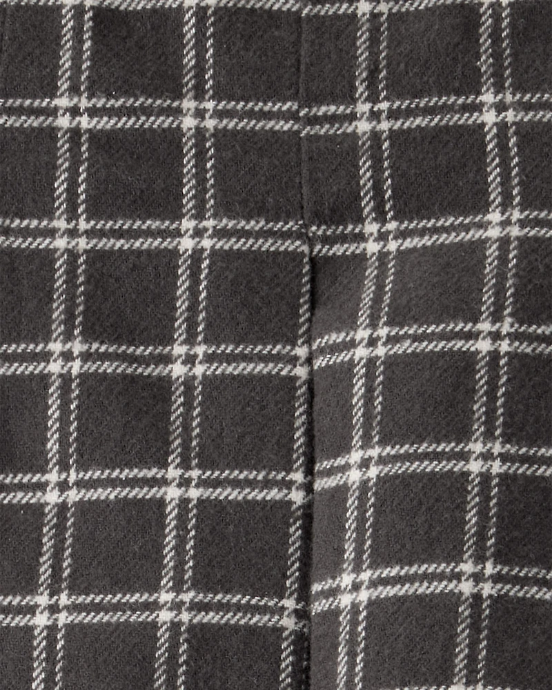 Baby Girl 2-Piece Plaid Cotton Skort