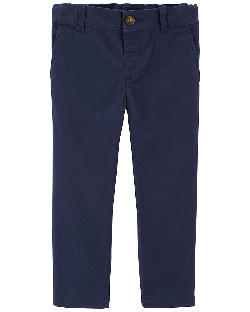 Toddler Boy Flat-Front Pants - Navy