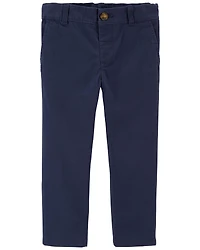 Toddler Boy Flat-Front Pants - Navy