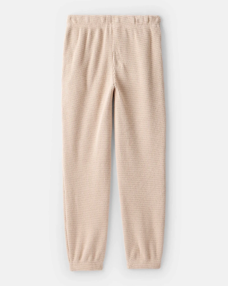 Girls Waffle Knit Joggers