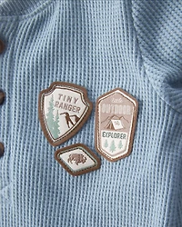 Baby 2-Piece Park Ranger Thermal Bodysuit Pant Set - Blue