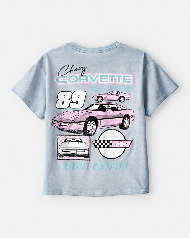 Girls Chevrolet™ Corvette™ Short-Sleeve Graphic Tee - Blue