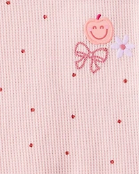 Baby Girl Polka Dot Short-Sleeve Top - Pink