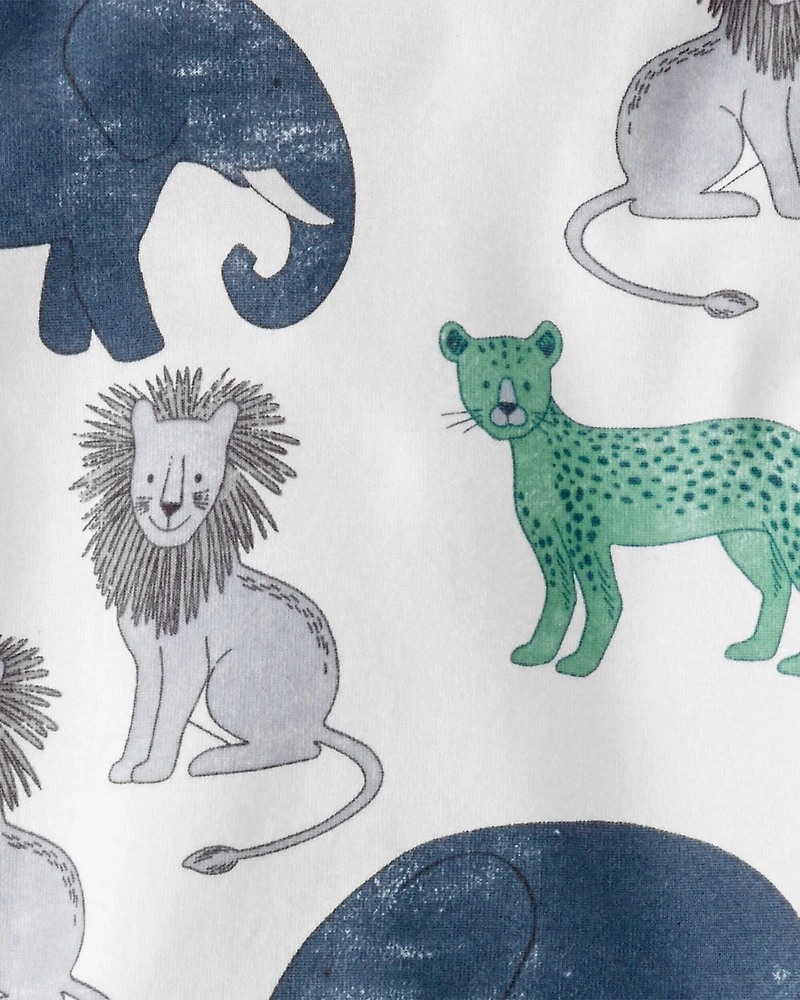 Baby Organic Cotton Pajamas Set Wildlife Print