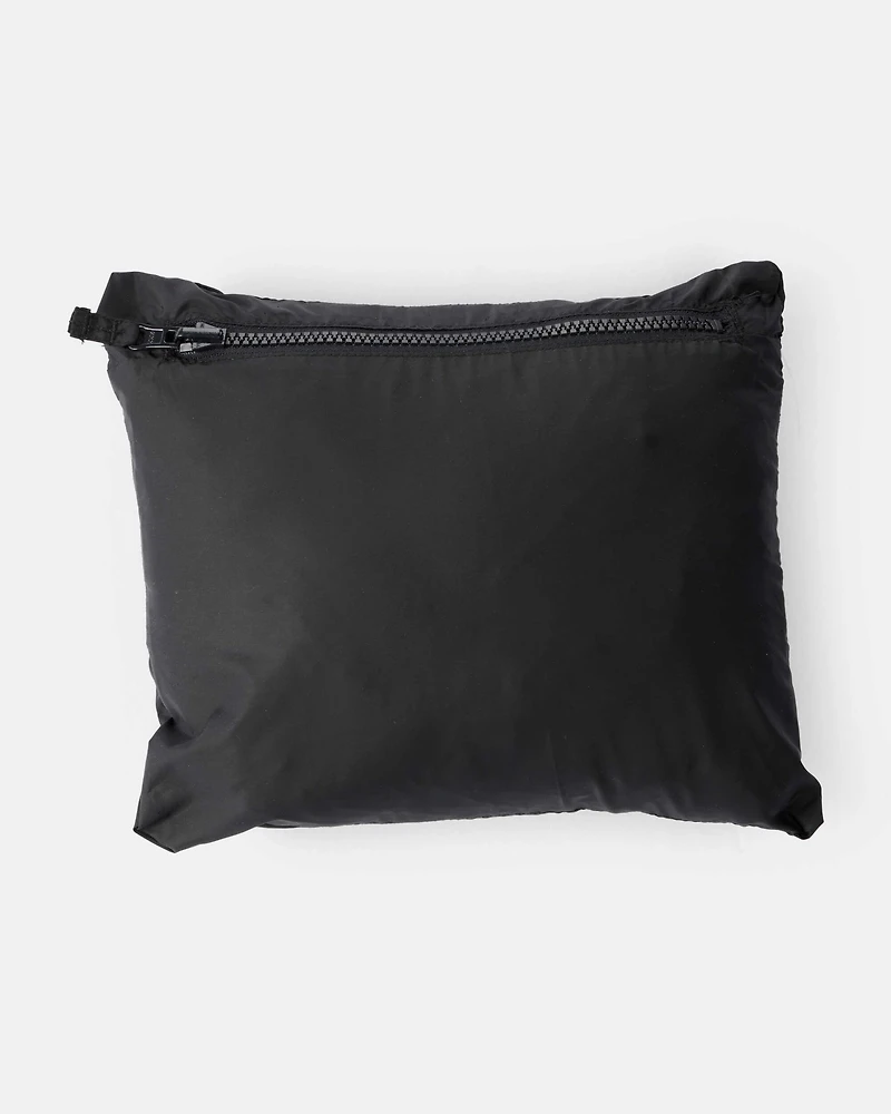 Kid Packable Hooded Puffer Jacket - Black