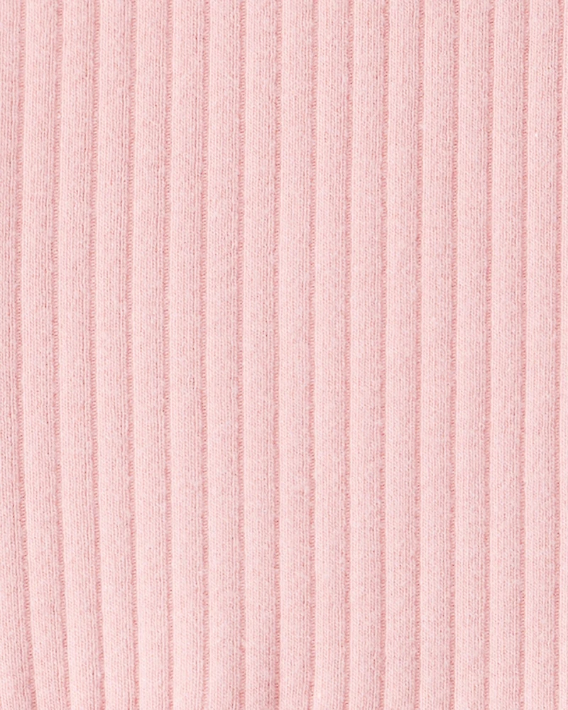 Baby Girl Long-Sleeve Peplum Top - Pink