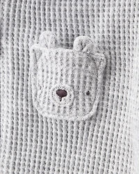 Baby Boy 3-Piece Thermal Bear Little Cardigan Set - Grey/Green