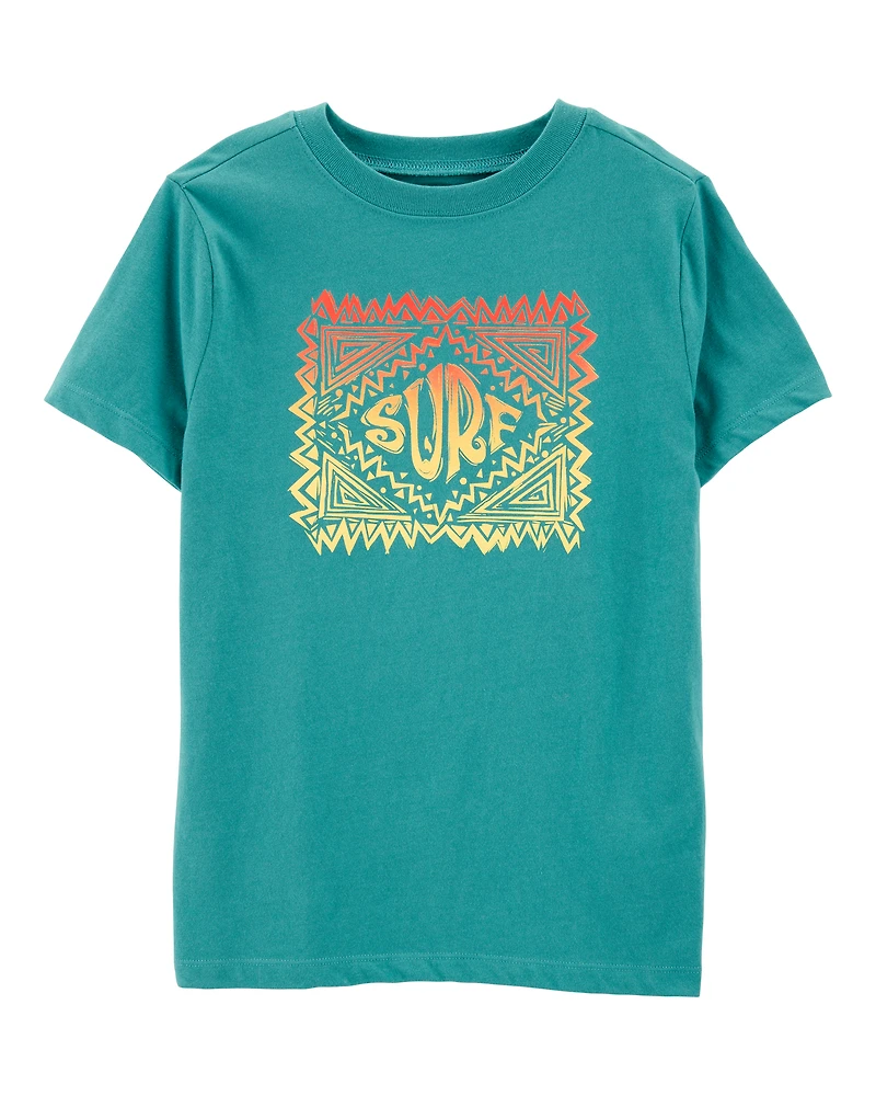 Kid Surf Short-Sleeve Graphic Tee - Turquoise