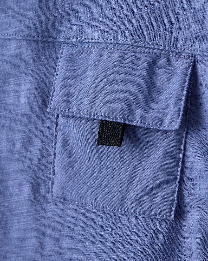Baby Boy Short-Sleeve Pocket Tee - Blue