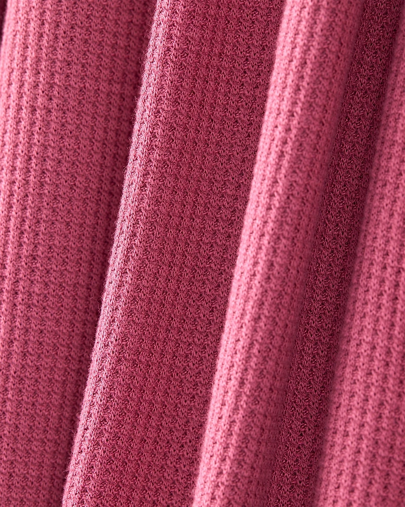 Baby Girl PurelySoft Long-Sleeve 2-Way Zip 1-Piece Pajamas - Pink