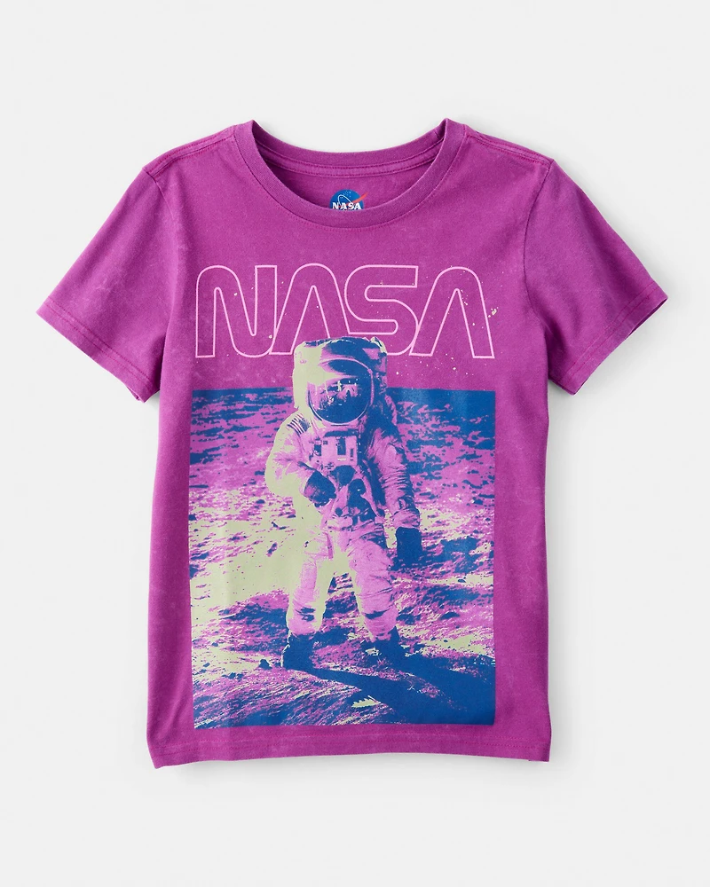 Kid NASA Space Short-Sleeve Graphic Tee - Purple