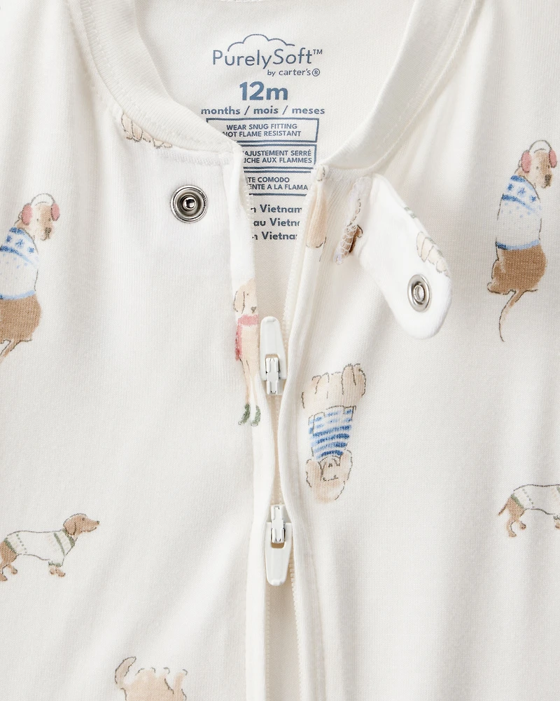 Baby Dog Loose Fit 1-Piece Pajamas - Cream