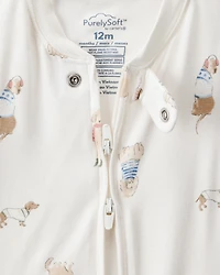 Baby Dog Loose Fit 1-Piece Pajamas - Cream