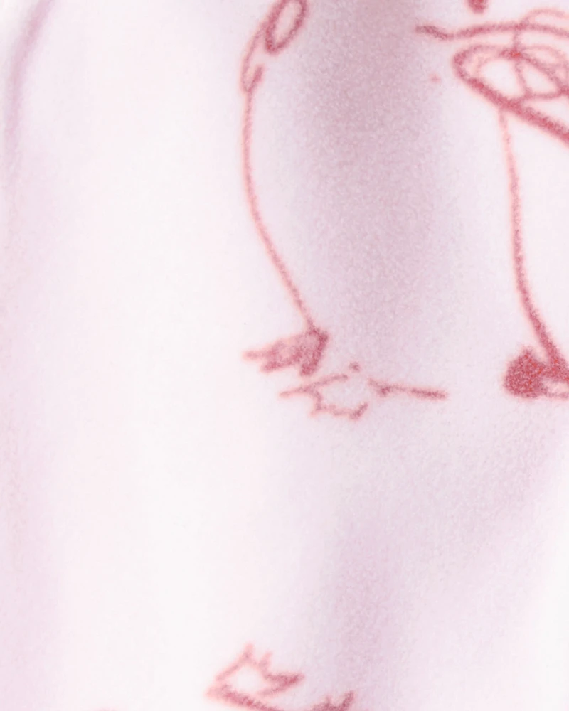 Baby Girl Penguin Cozy Jogger Pant - Pink