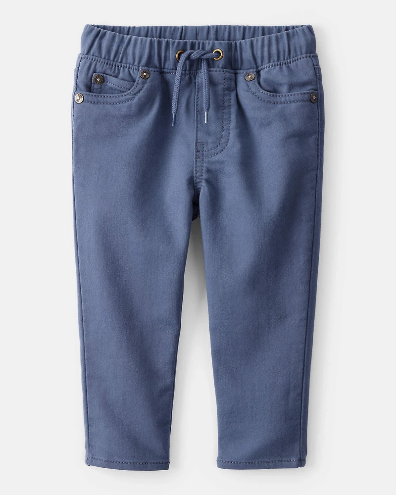 Baby Boy Cotton Pull-On Fashion Pants - Navy