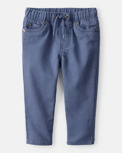 Baby Boy Cotton Pull-On Fashion Pants - Navy
