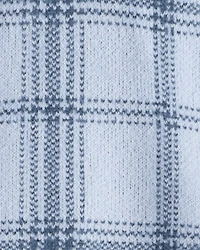 Girls Plaid Sweater - Blue
