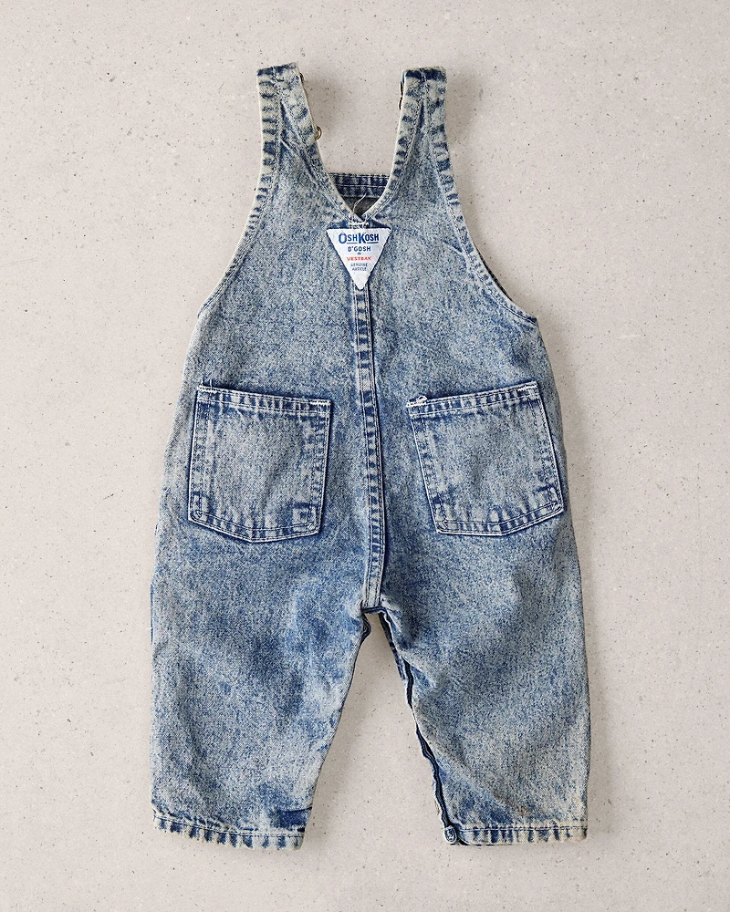 Baby 6M Vintage Dark Acid Wash Denim Overalls from the OshKosh Archive Release, circa 1990s