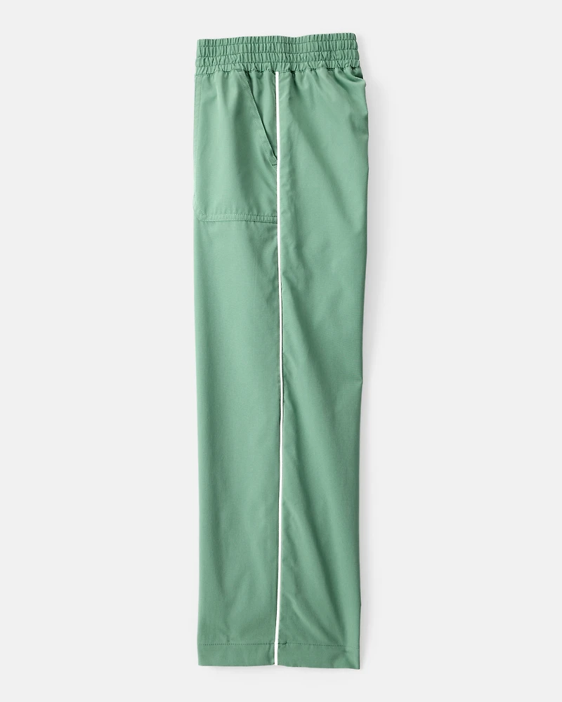 Girls Woven Active Pants - Green