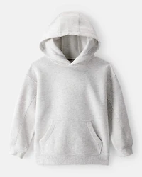 Toddler Boy Solid Fleece Long-Sleeve Hoodie - Grey