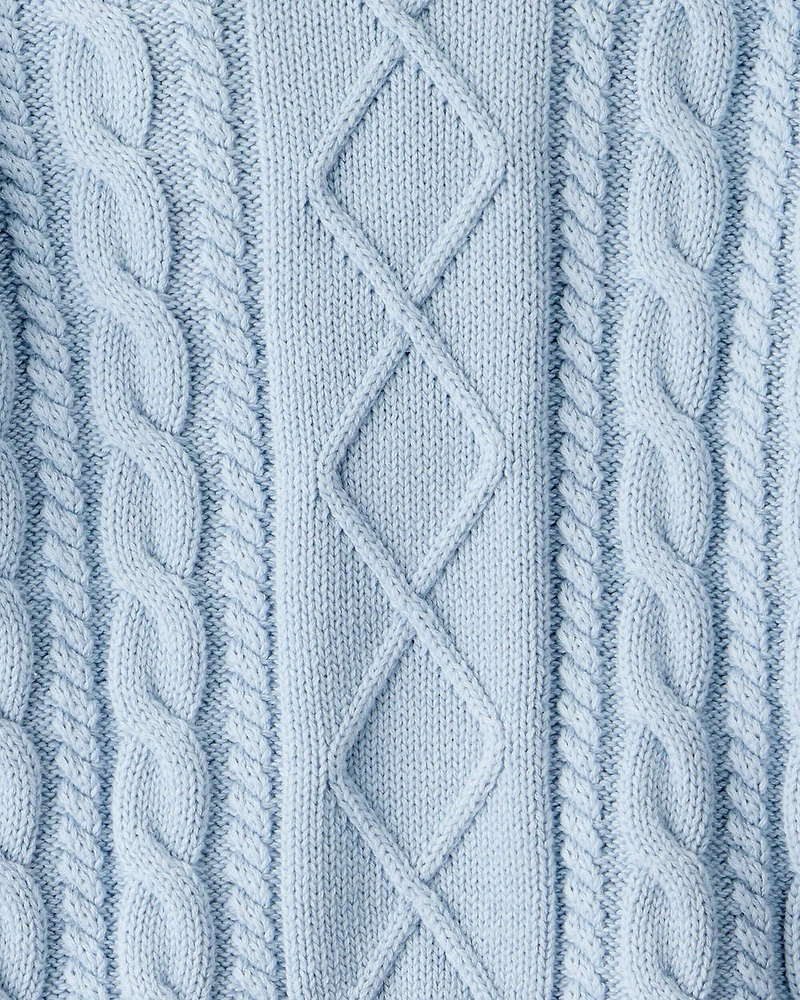 Toddler Organic Cotton Cable Knit Sweater