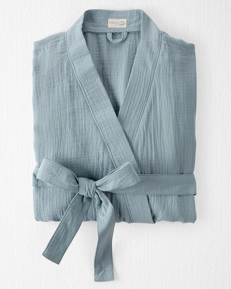 Adult Organic Cotton Gauze Robe