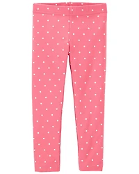 Toddler Cotton Polka Dot Stretch Leggings