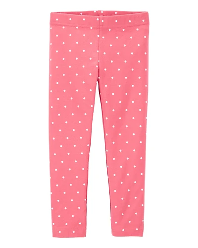 Toddler Cotton Polka Dot Stretch Leggings