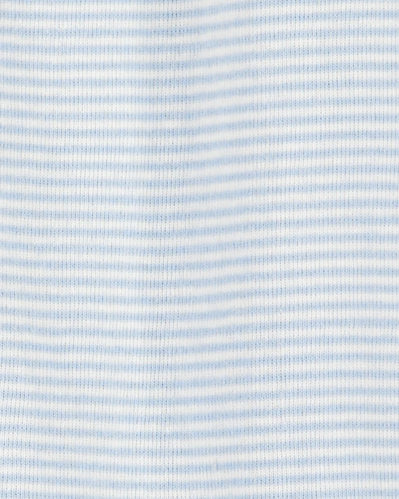 Baby 2-Pack 2-Way Zip Cotton Sleep & Play Pajamas - Blue/White