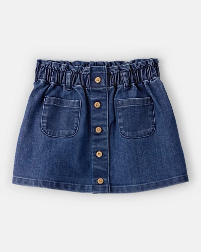 Toddler Girl Denim Button-Front Skirt - Blue