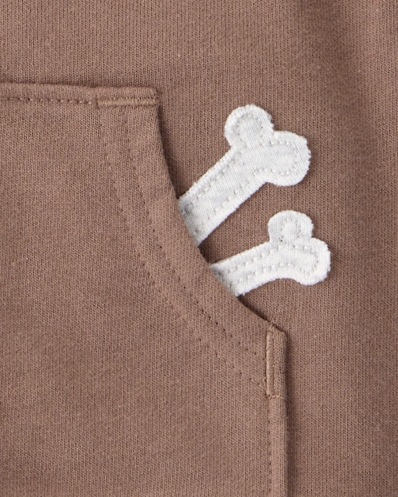 Baby 3-Piece Dog Little Vest Set - White/Brown