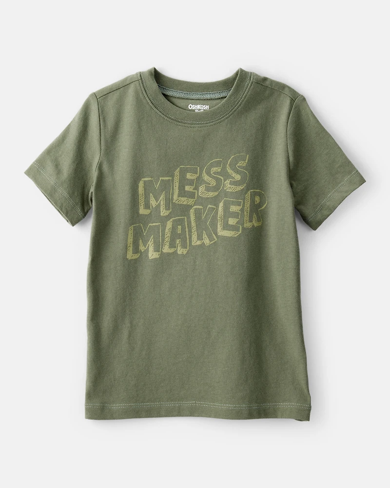 Toddler Boy Mess Maker Short-Sleeve Graphic Tee - Green