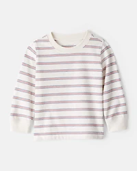 Baby Boy Striped Long-Sleeve Tee - Ivory