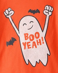 Toddler Boy Boo Yeah Long-Sleeve Graphic Tee - Orange