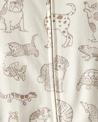 Baby Pet Print Organic Cotton Sleep & Play Pajamas