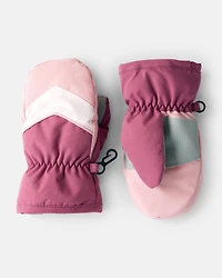 Toddler Girl Ski Mitten - Pink/Burgundy