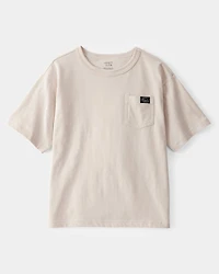 Kid "Keeping It Real" Relaxed Pocket Tee - Beige