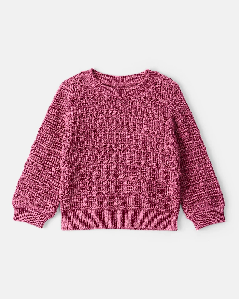Baby Girl Long-Sleeve Sweater - Pink