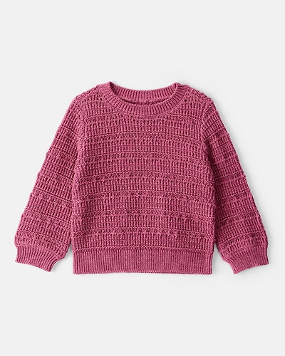 Baby Girl Long-Sleeve Sweater - Pink