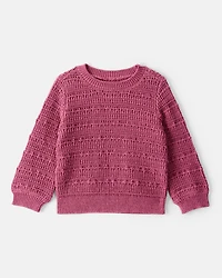 Baby Girl Long-Sleeve Sweater - Pink