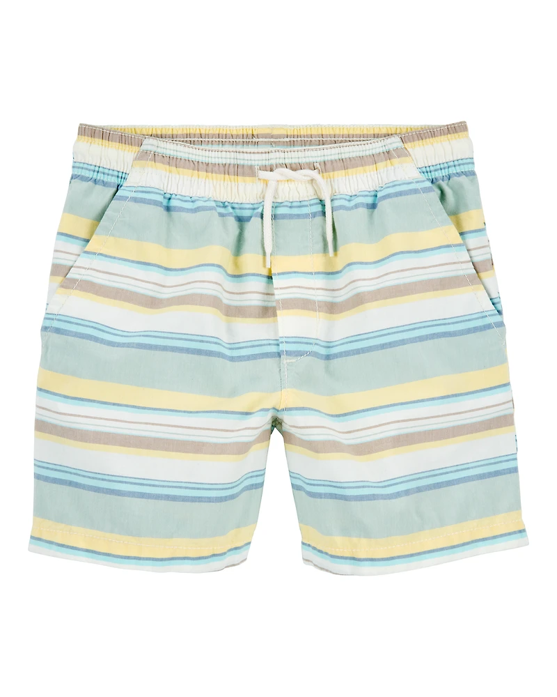 Kid Striped Pull-On Bermuda Shorts