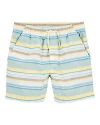 Kid Striped Pull-On Bermuda Shorts