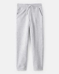 Boys 2-Piece Daydream Fleece Logo Hooded Zip-Up Jacket & Joggers Set - Grey