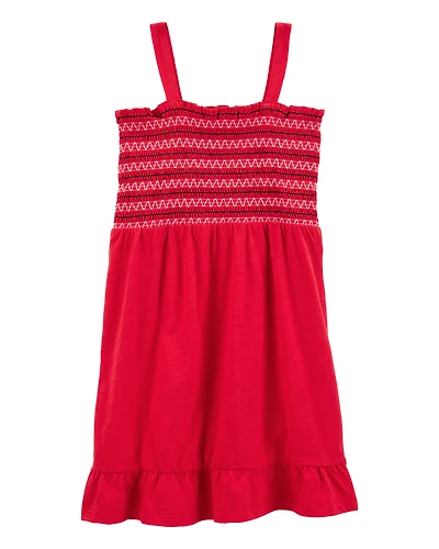 Kid Smocked Cotton Dress