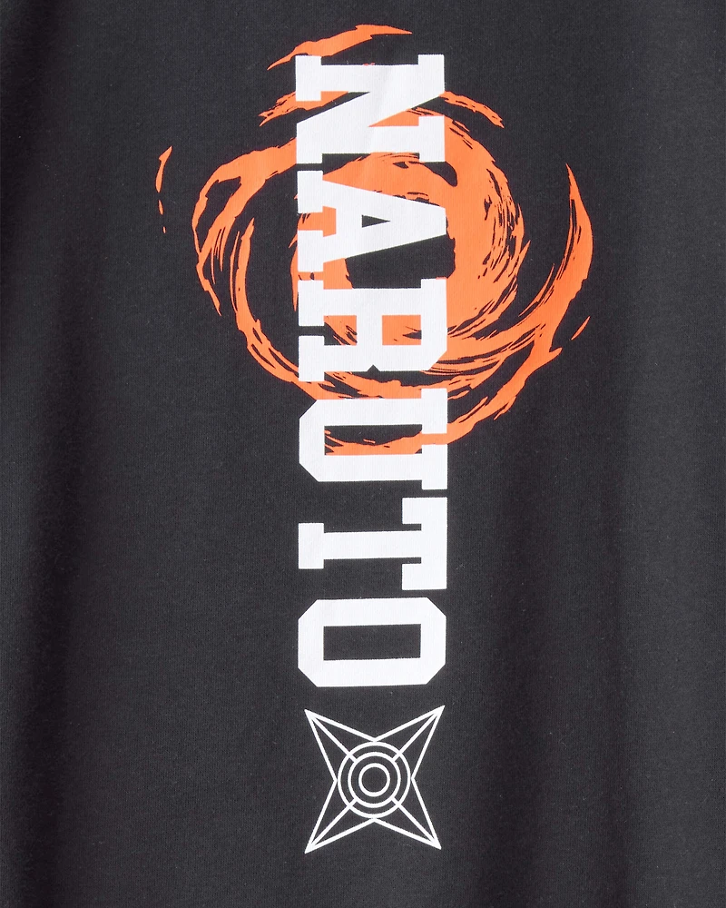 Boys Naruto Anime Pullover Sweatshirt - Black
