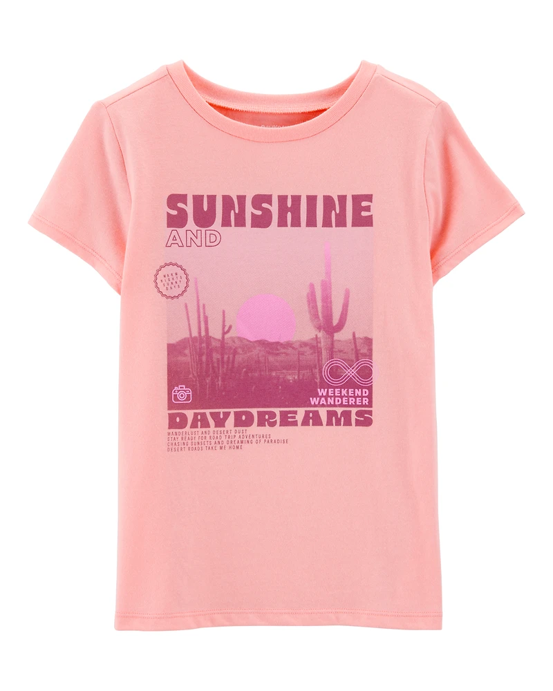 Kid Sunshine Graphic Short-Sleeve Tee - Orange