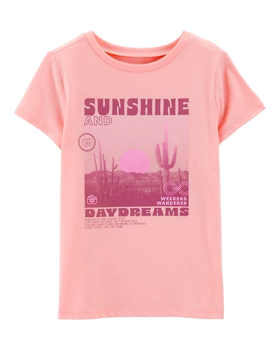 Kid Sunshine Graphic Short-Sleeve Tee - Orange