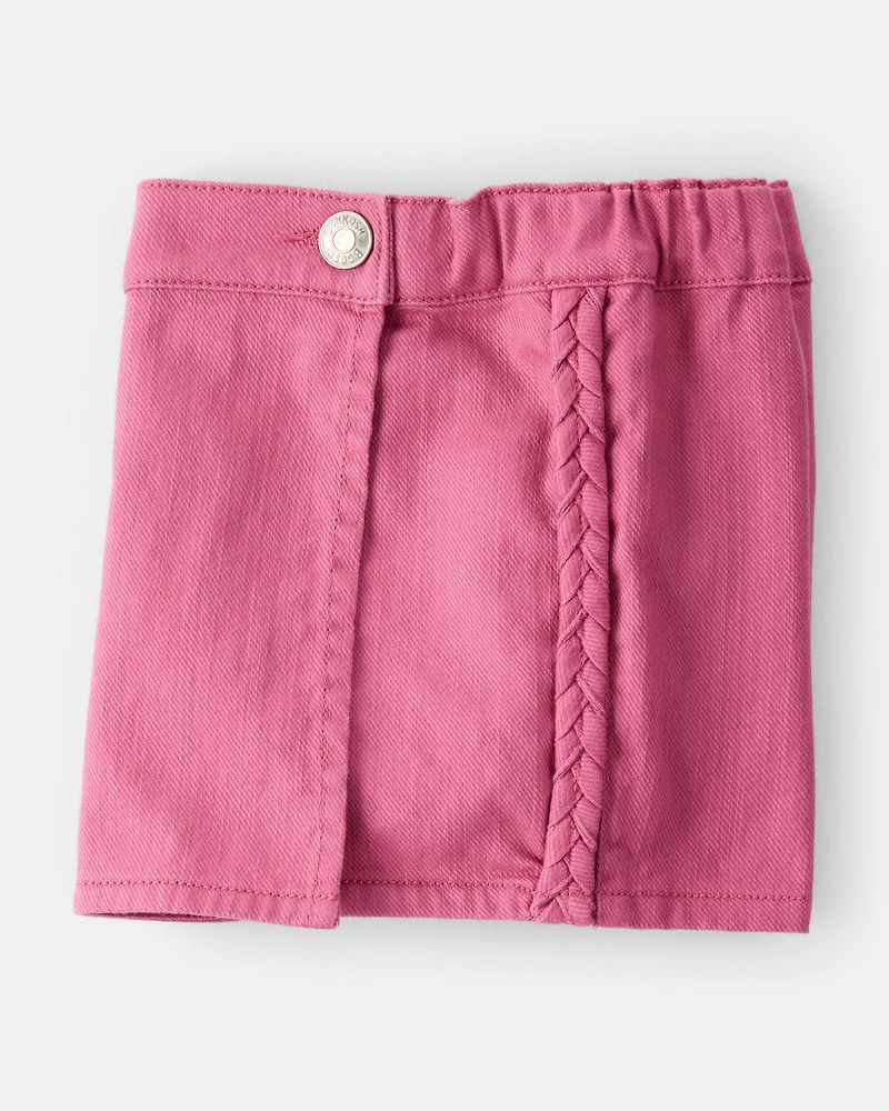 Toddler Girl 100% Cotton Skort - Pink