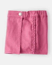 Toddler Girl 100% Cotton Skort - Pink
