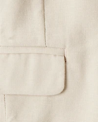 Baby Linen Blazer Made with Organic Cotton - Khaki
